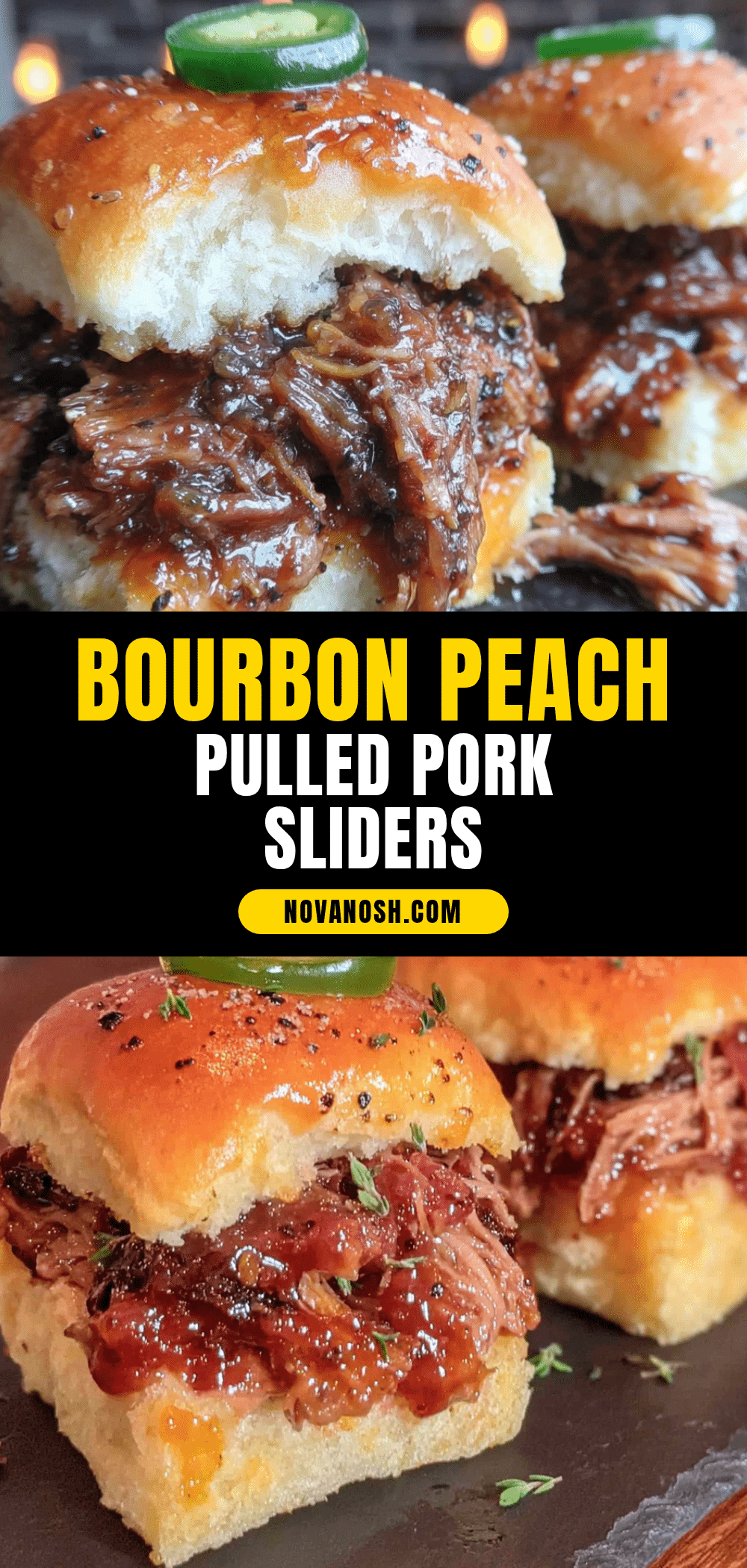 bourbon peach pulled pork sliders recipe