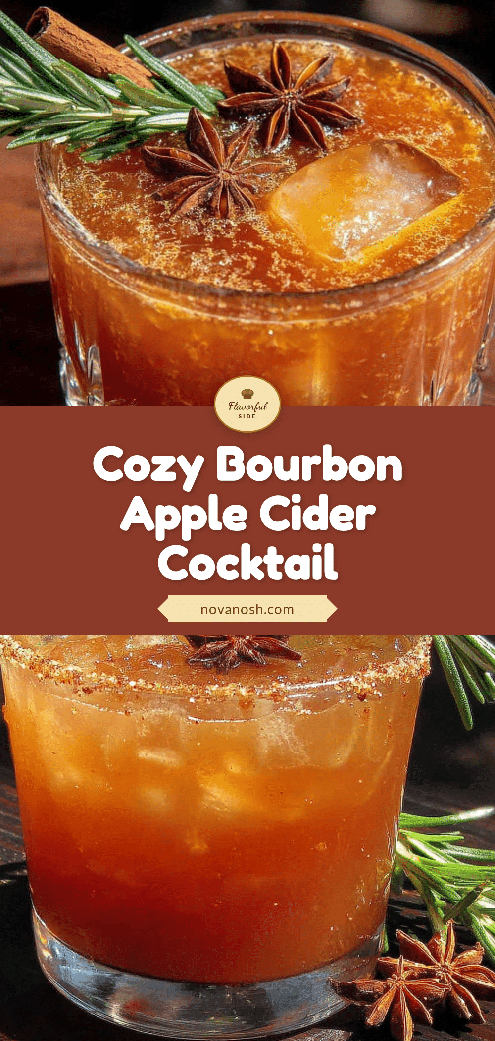 cozy bourbon apple cider cocktail recipe