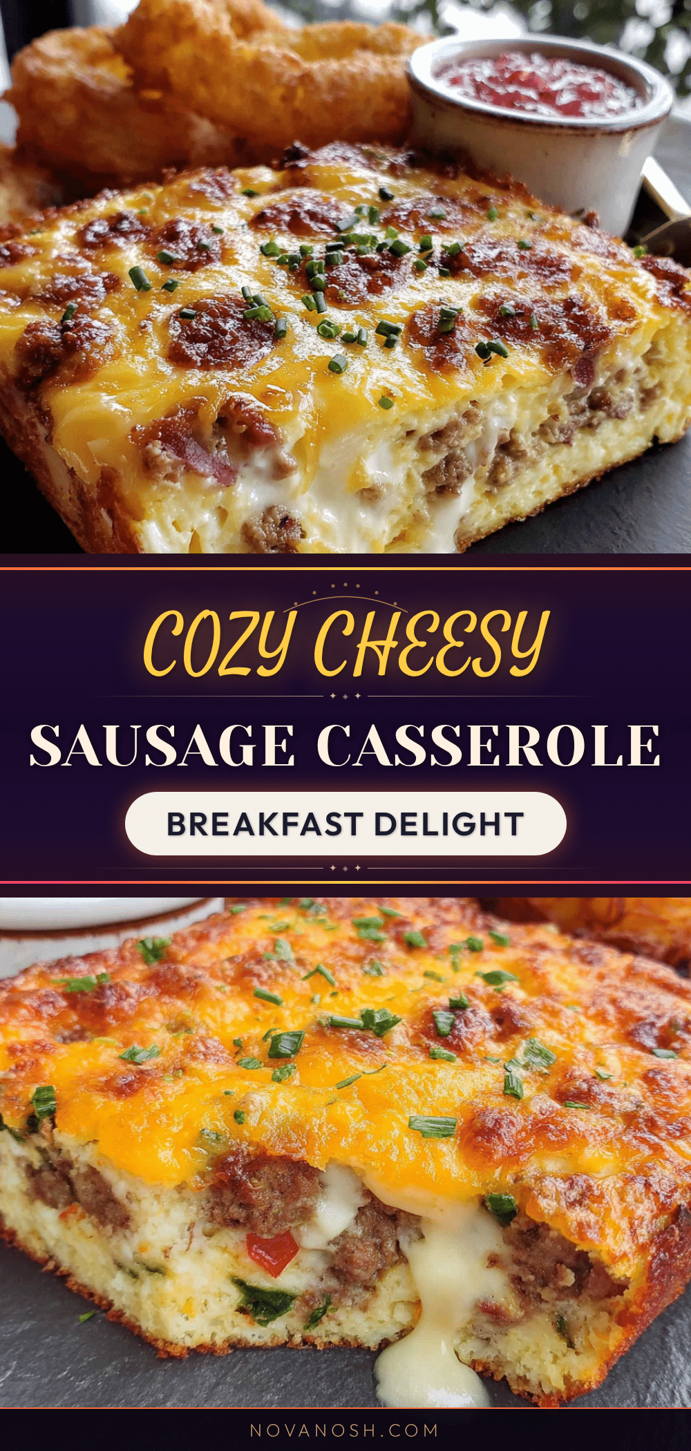 cozy cheesy sausage breakfast casserole recipe