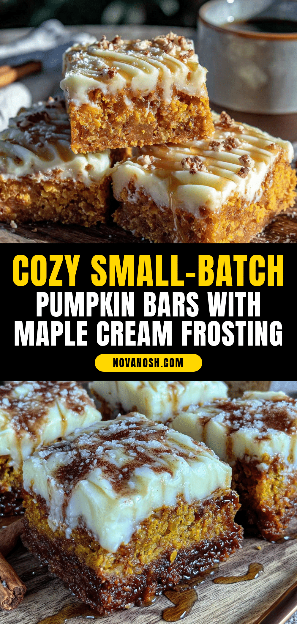 cozy small-batch pumpkin bars recipe