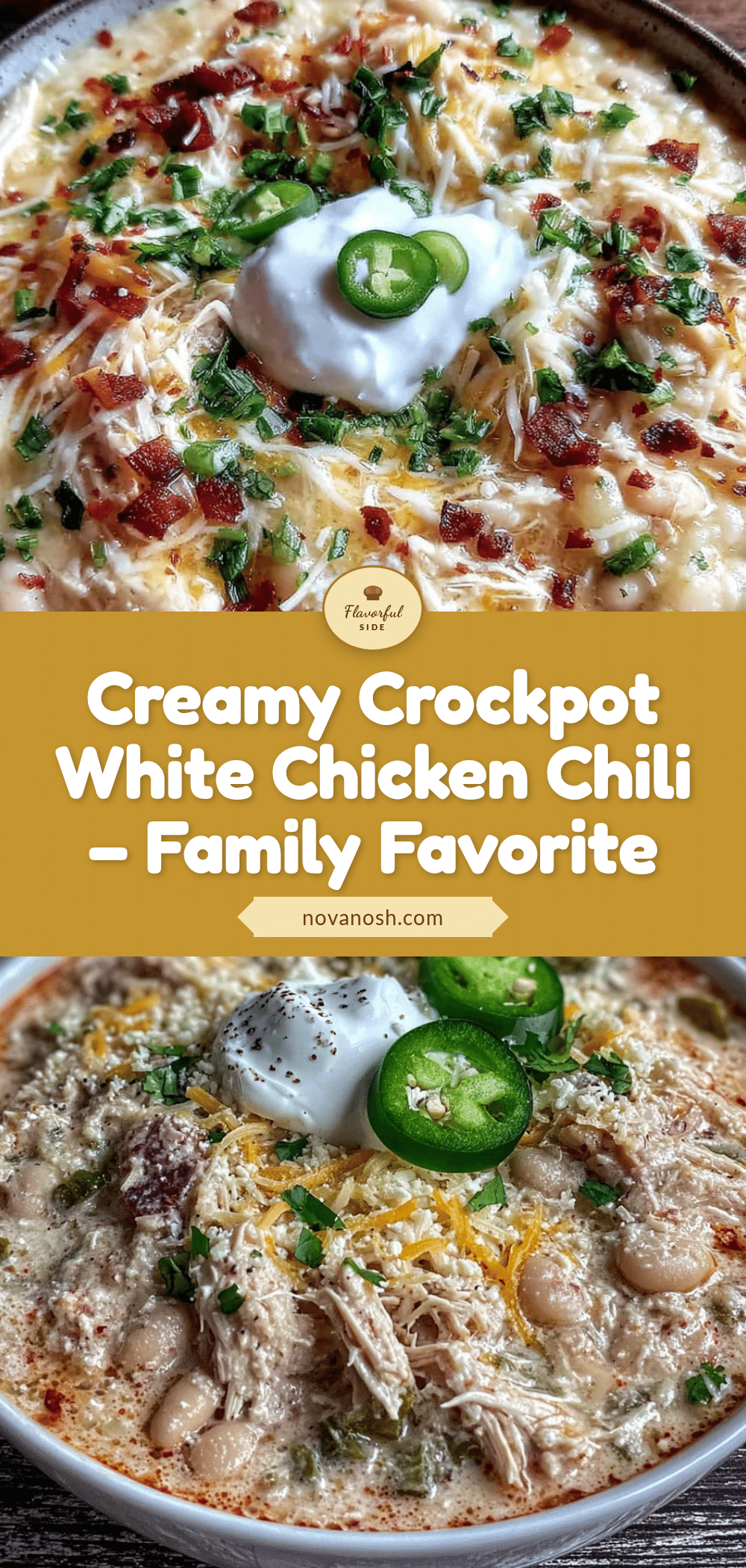 creamy crockpot white chicken chili recipe