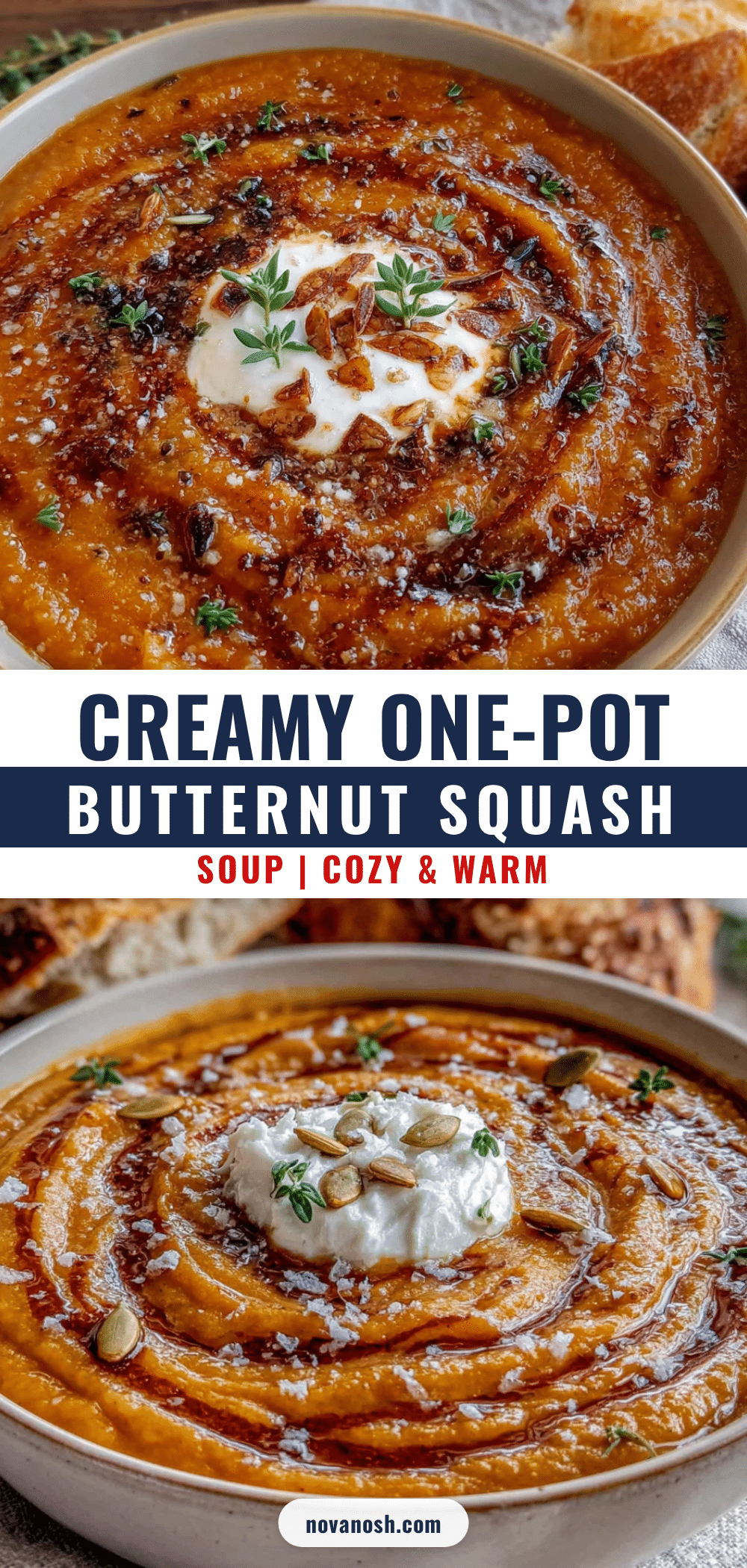 creamy one-pot butternut squash soup with brown butter recipe