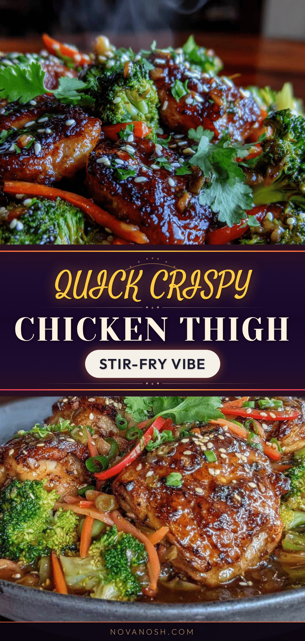 crispy chicken thigh stir-fry recipe