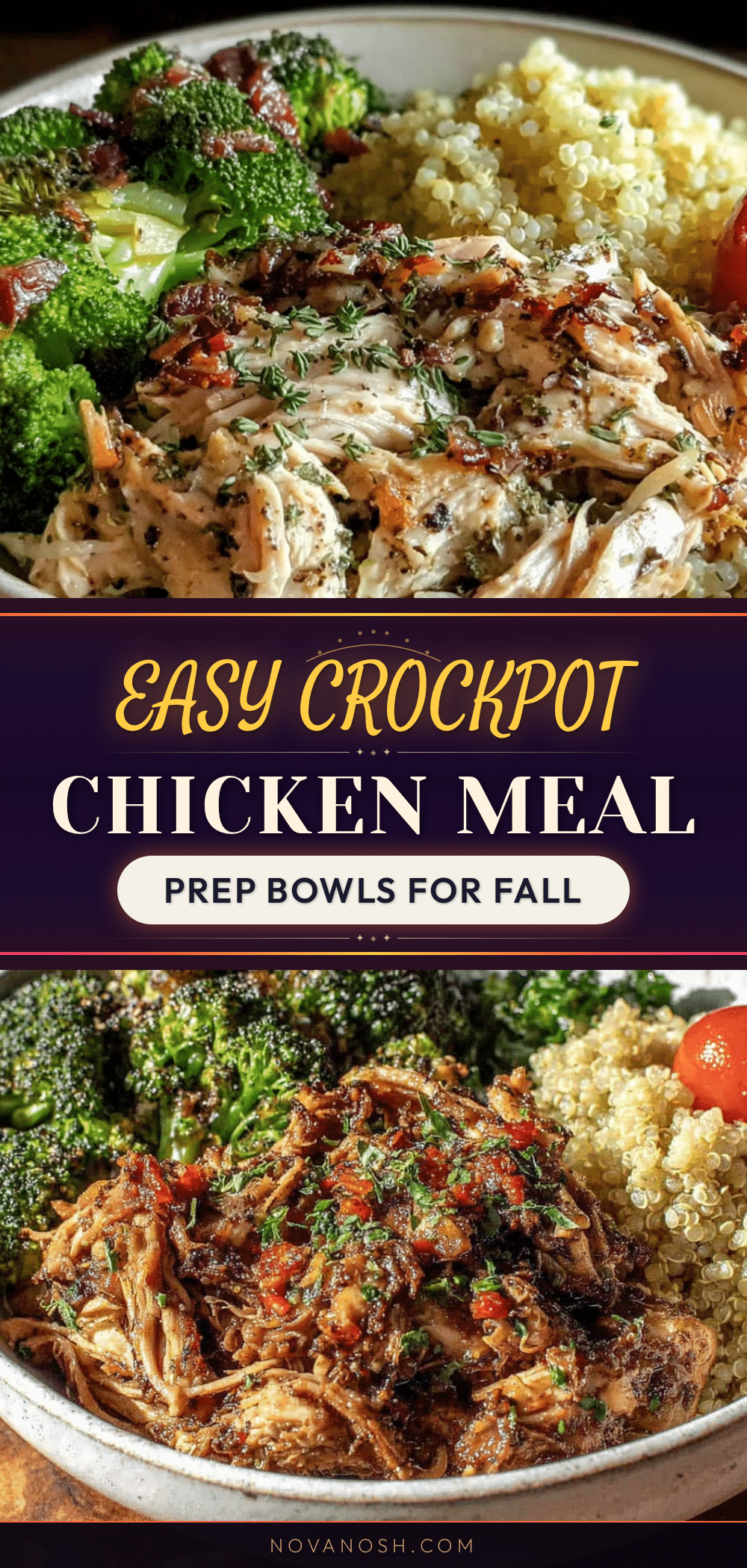 crockpot chicken meal prep bowls recipe