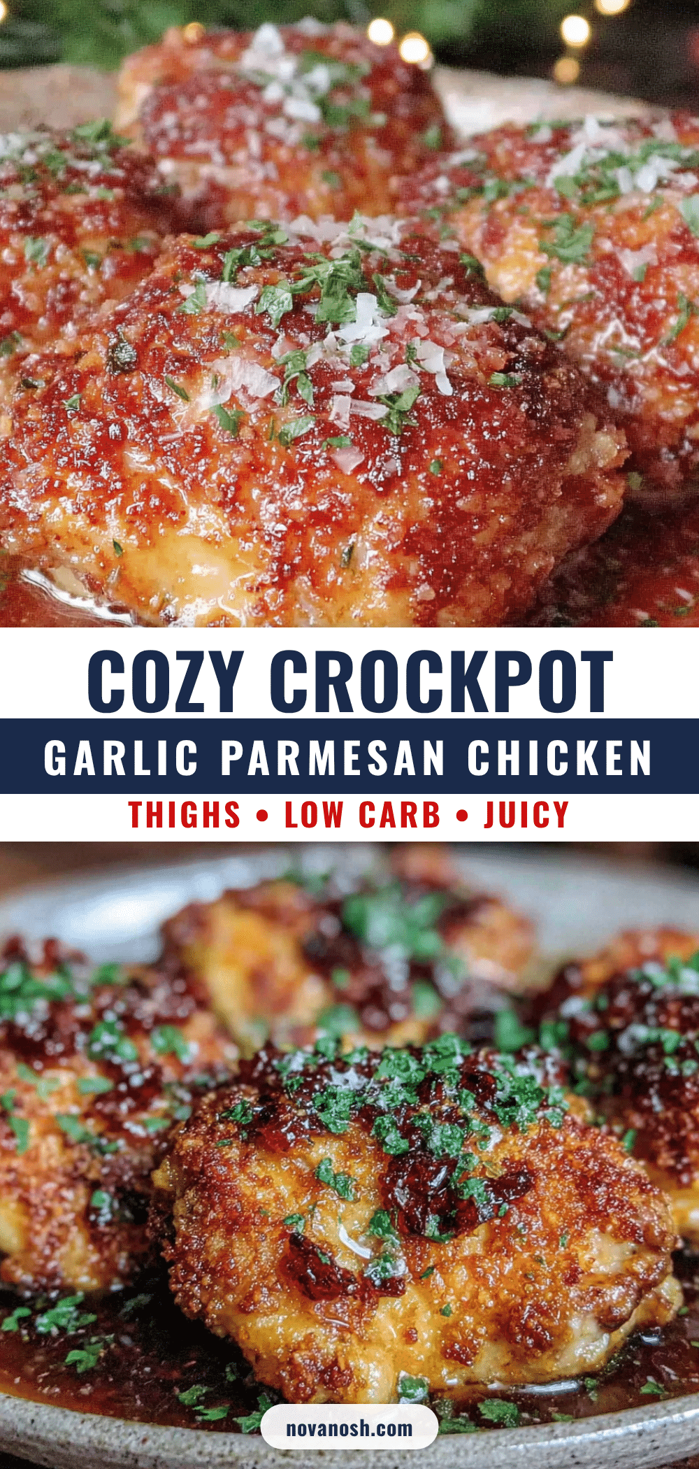 crockpot garlic parmesan chicken thighs recipe