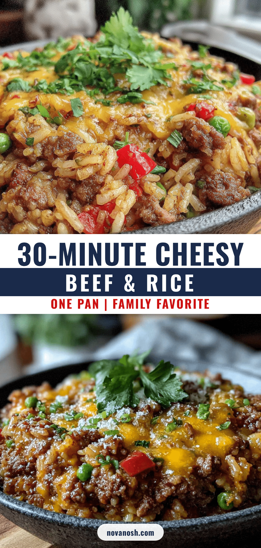 easy cheesy beef and rice skillet recipe
