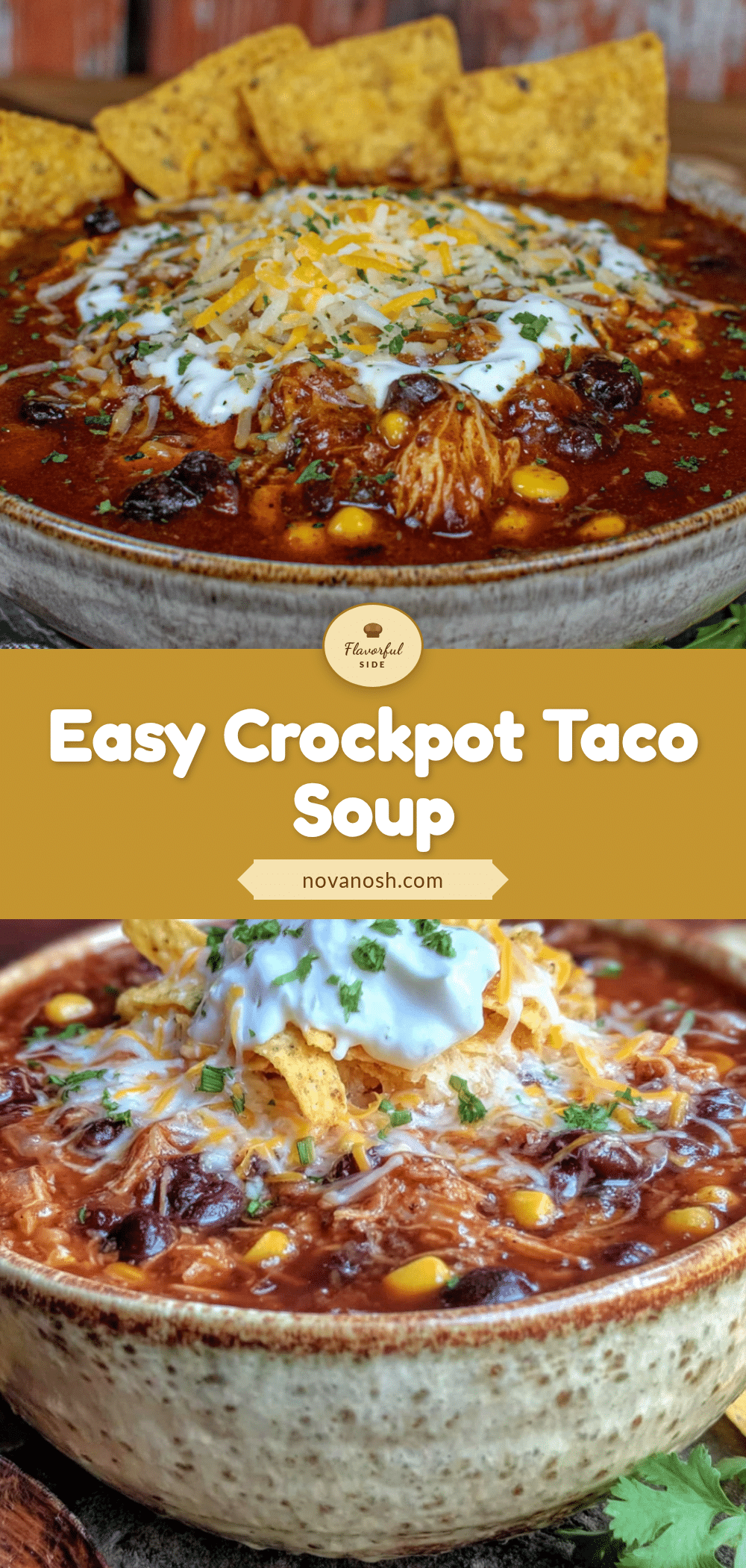 easy crockpot taco soup recipe