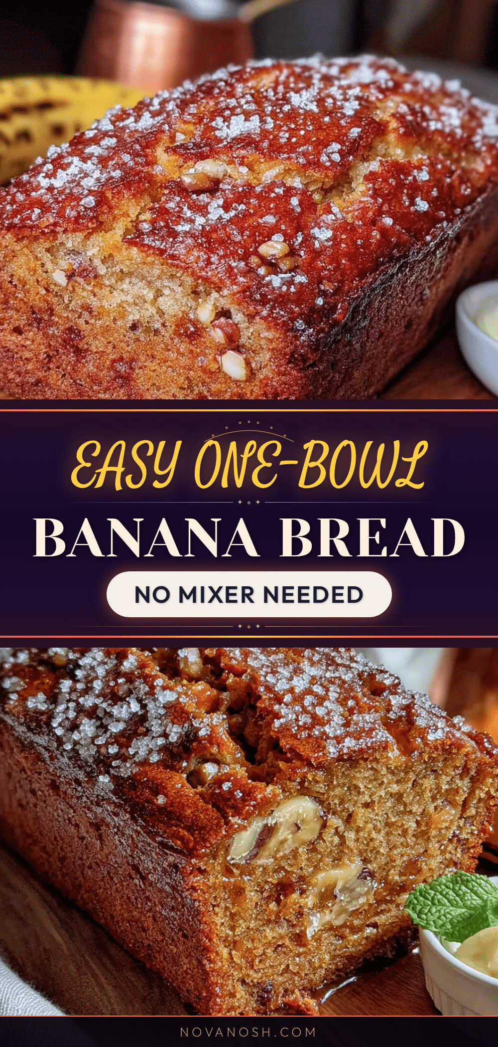 easy one-bowl banana bread recipe