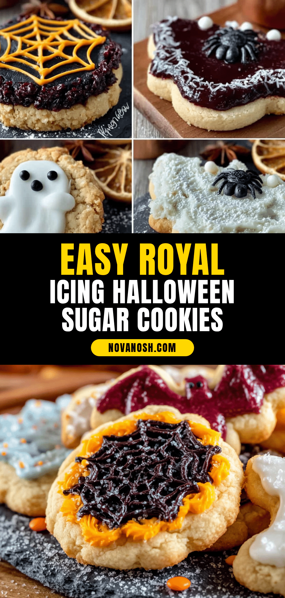 Easy Royal Icing Halloween Sugar Cookies recipe