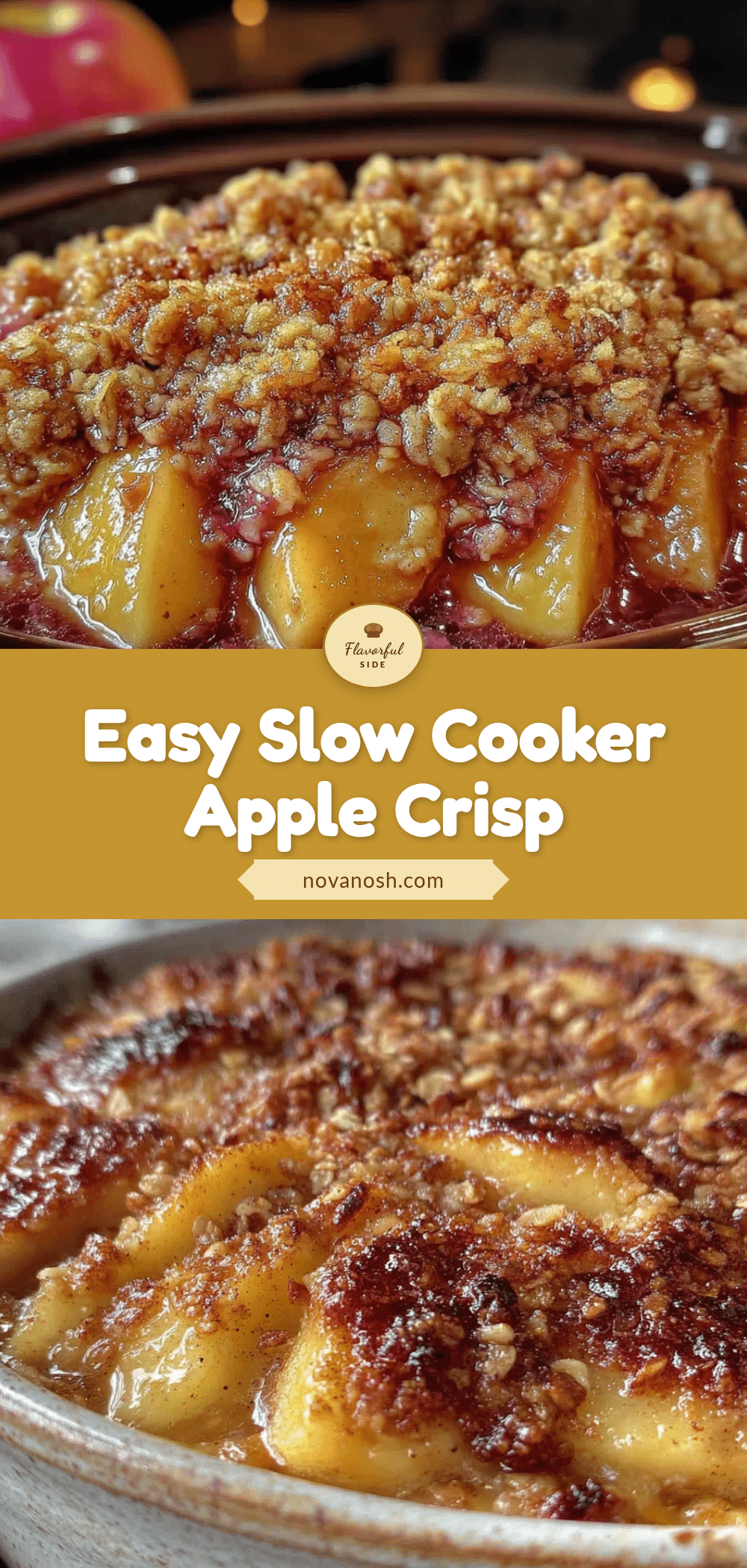 easy slow cooker apple crisp recipe