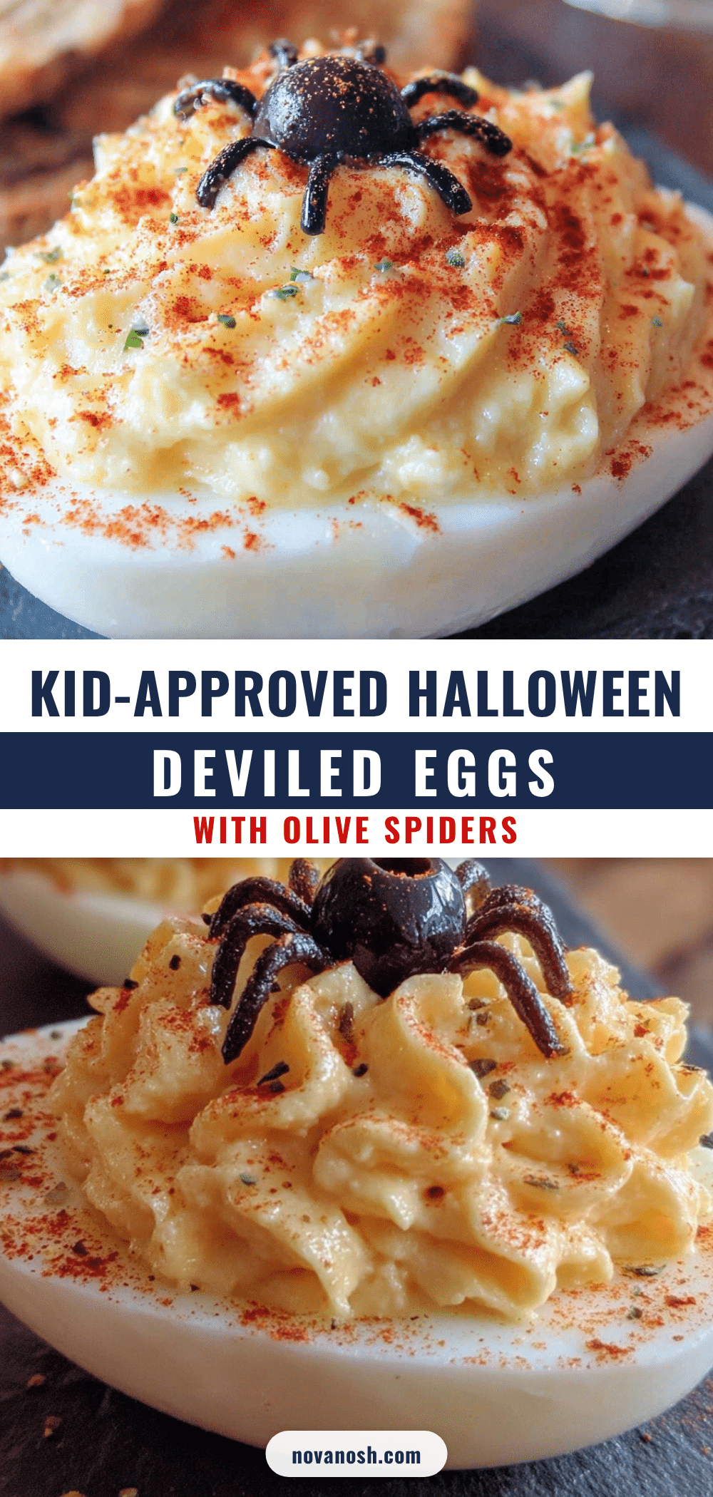 Halloween deviled eggs recipe