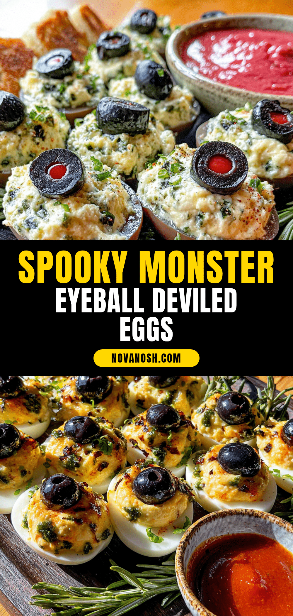 halloween monster eyeball deviled eggs recipe