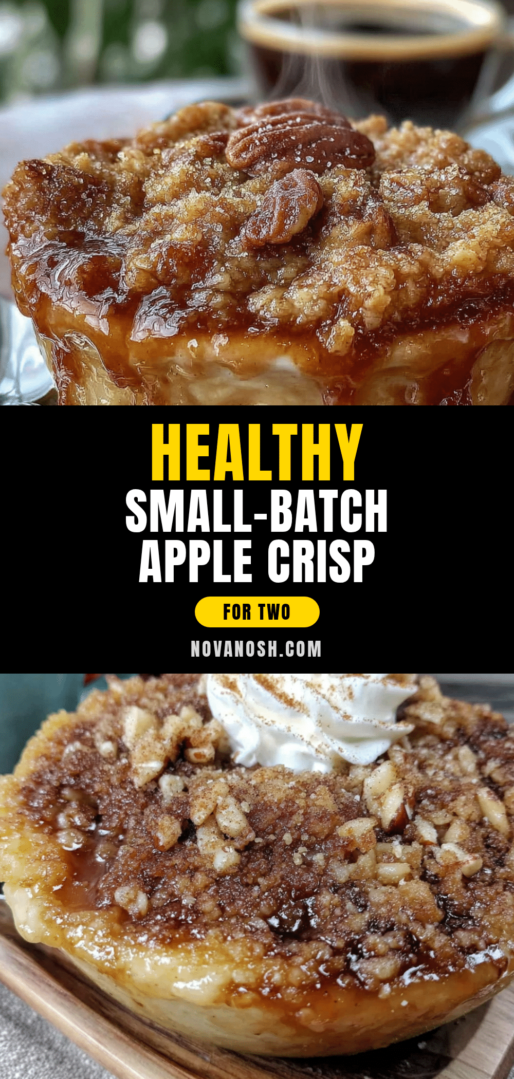 healthy small-batch apple crisp for two recipe