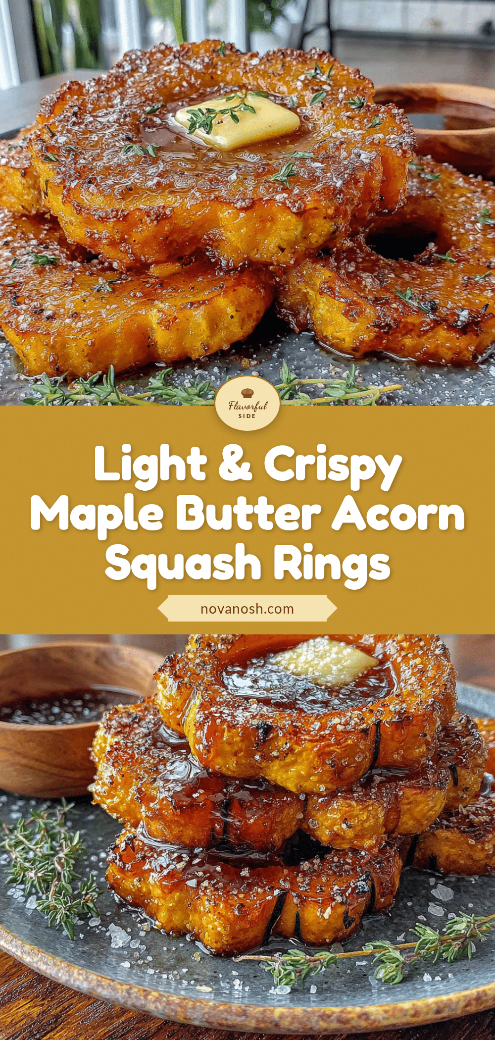 maple butter acorn squash rings recipe