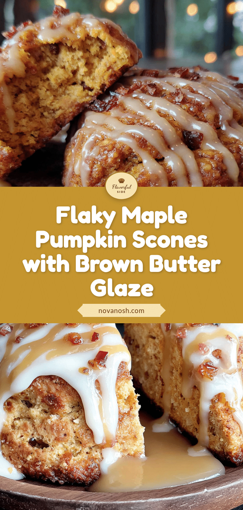 maple pumpkin scones brown butter glaze recipe