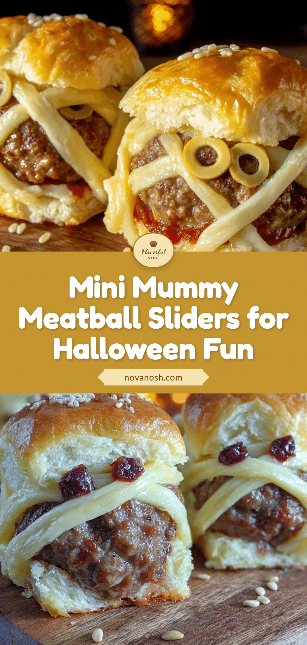 mini mummy meatball sliders recipe