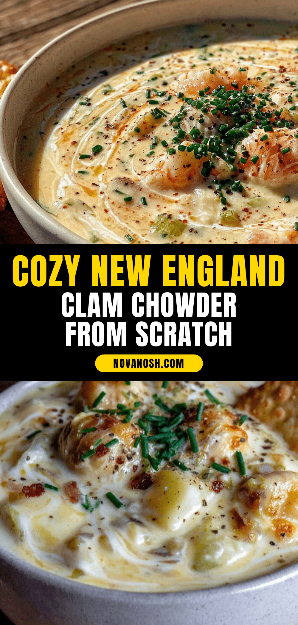 New England clam chowder from scratch recipe