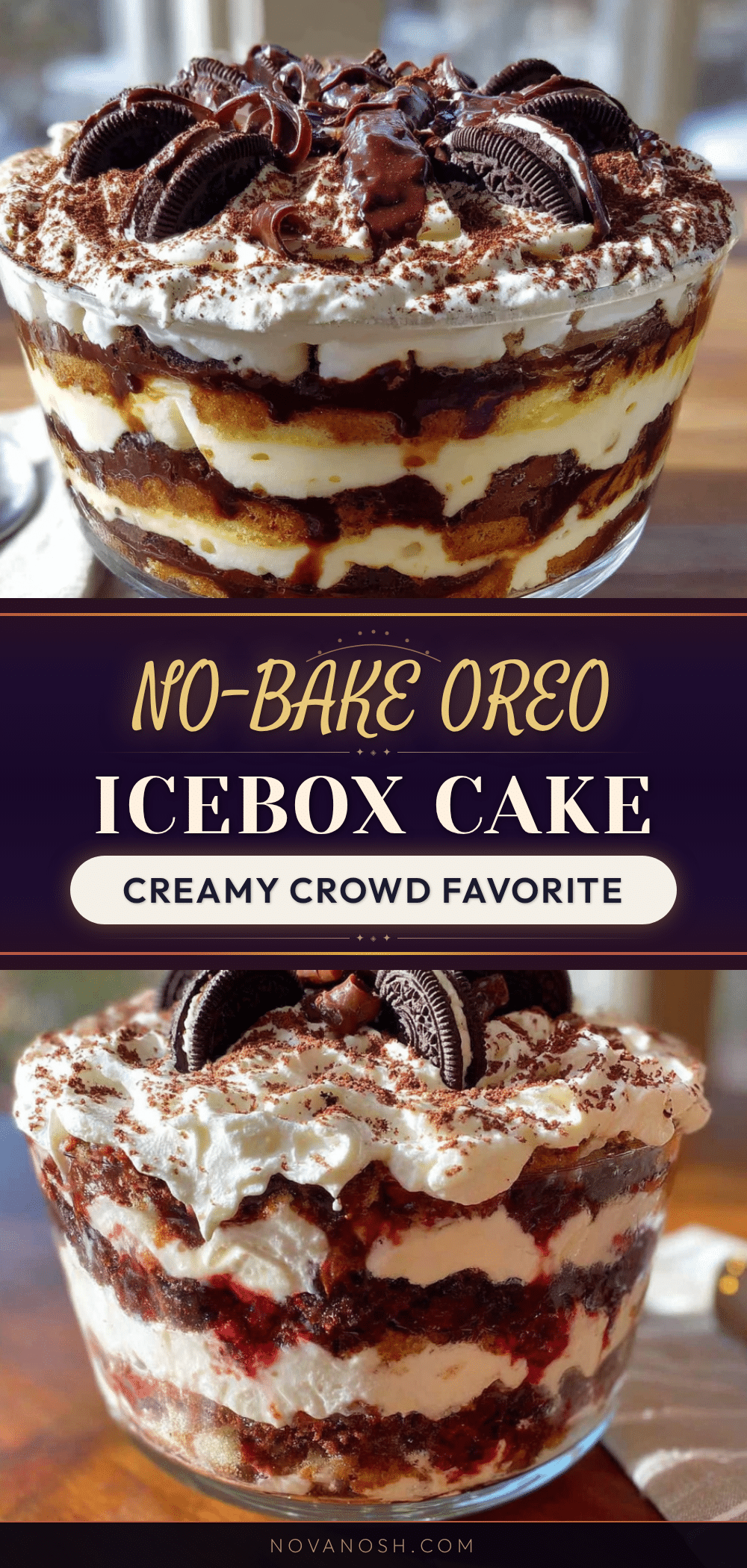 no-bake Oreo icebox cake recipe