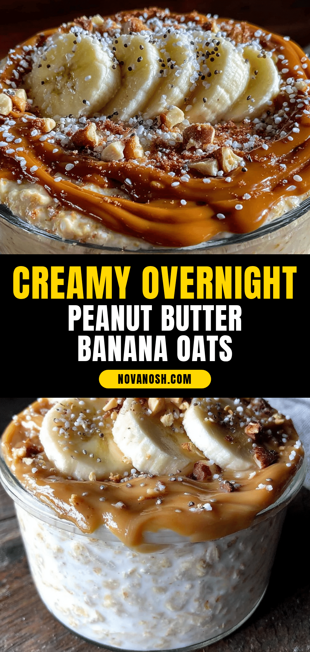 overnight peanut butter banana oats recipe
