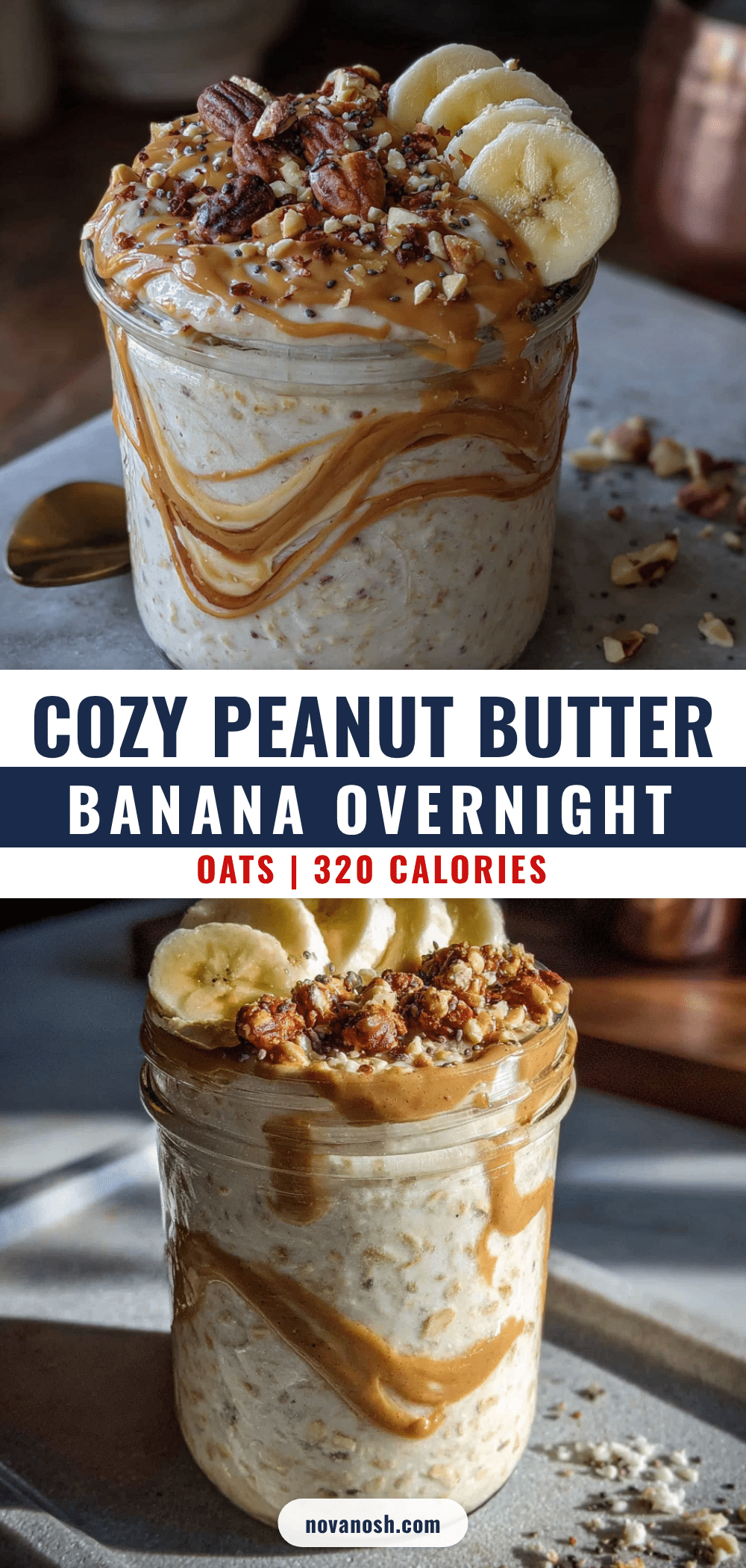 peanut butter banana overnight oats recipe