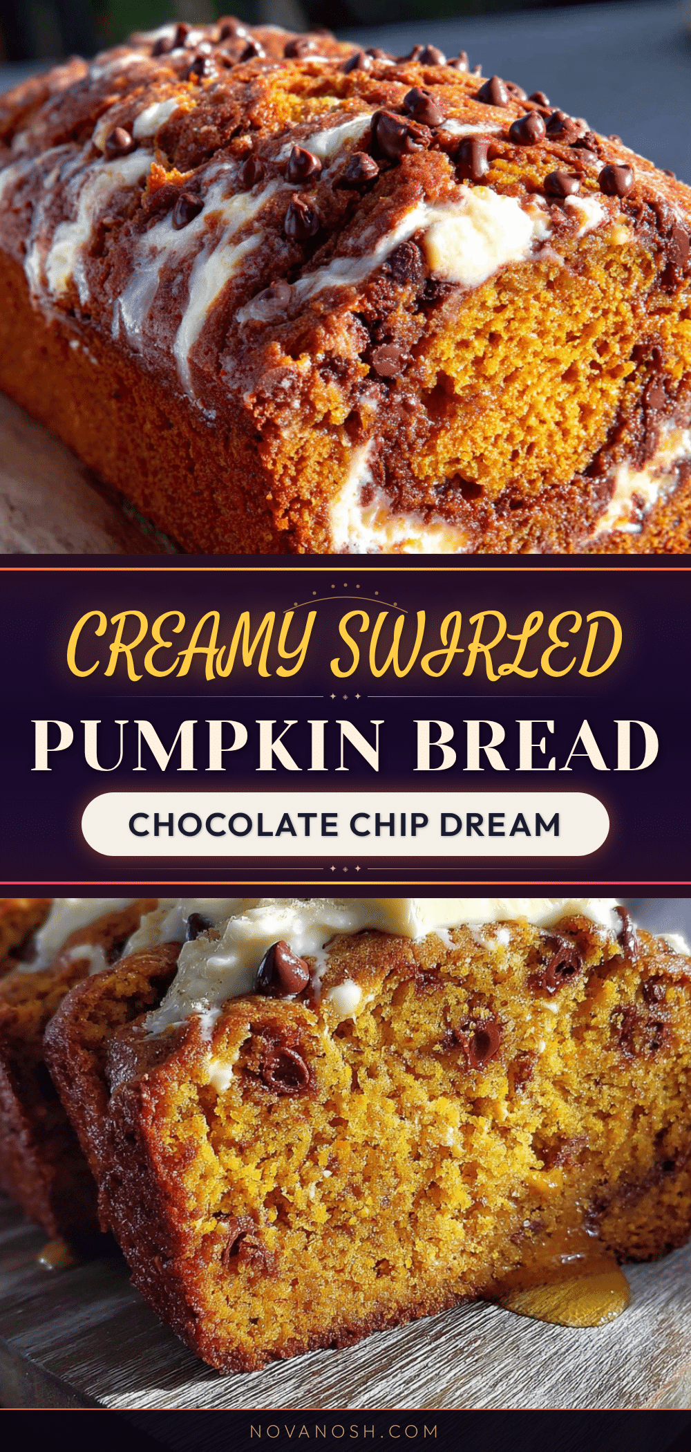 pumpkin bread with cream cheese swirl recipe