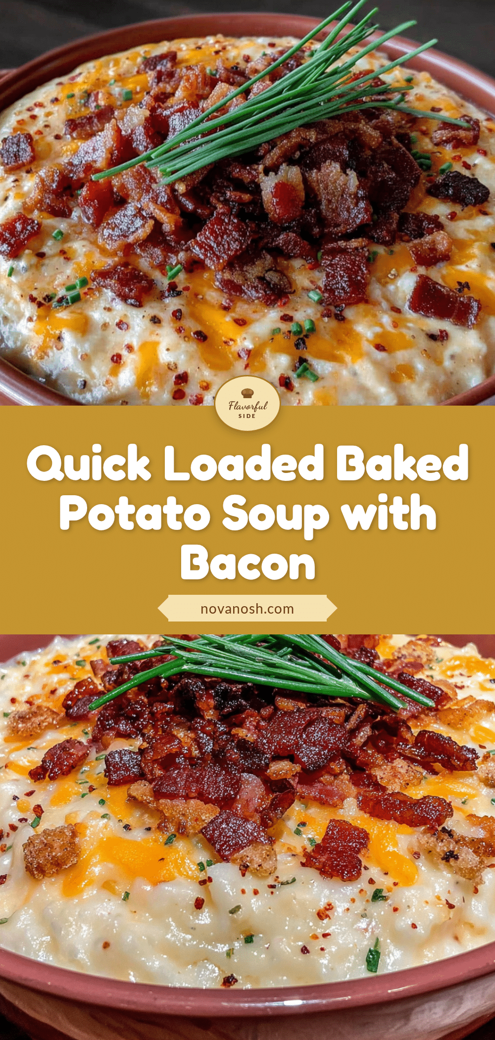 quick loaded baked potato soup with bacon recipe