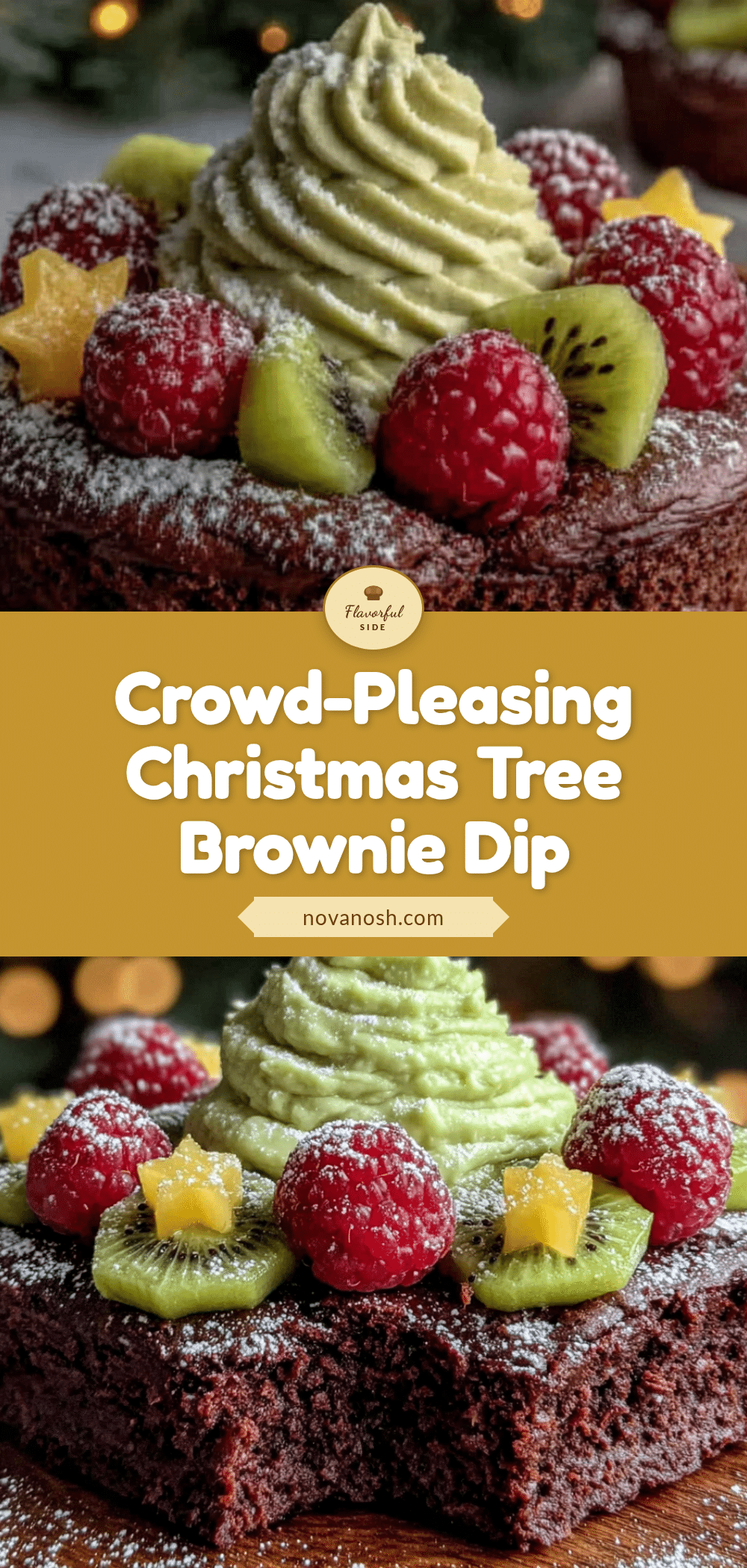 christmas tree brownie dip recipe