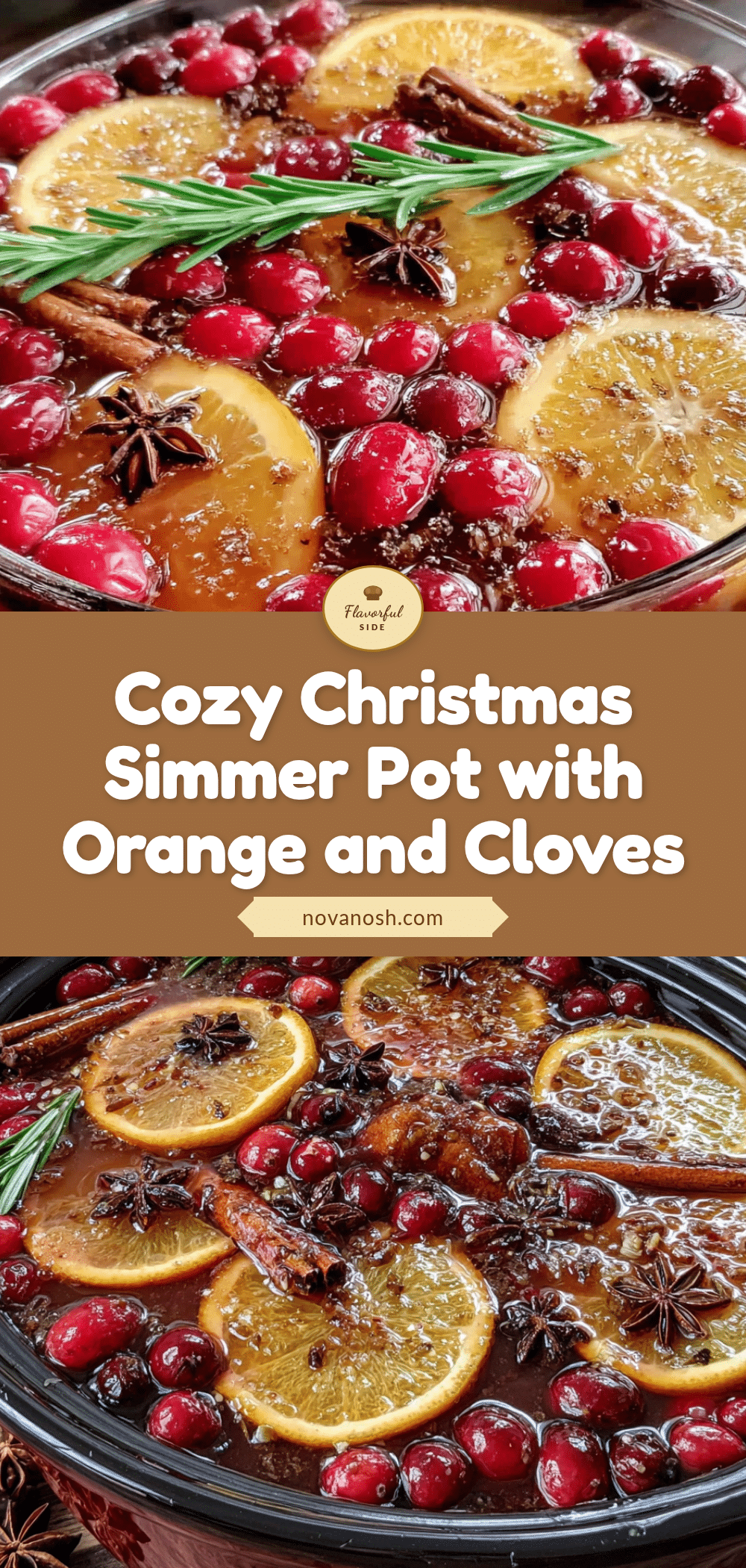 Cozy Christmas Simmer Pot with Orange and Cloves recipe