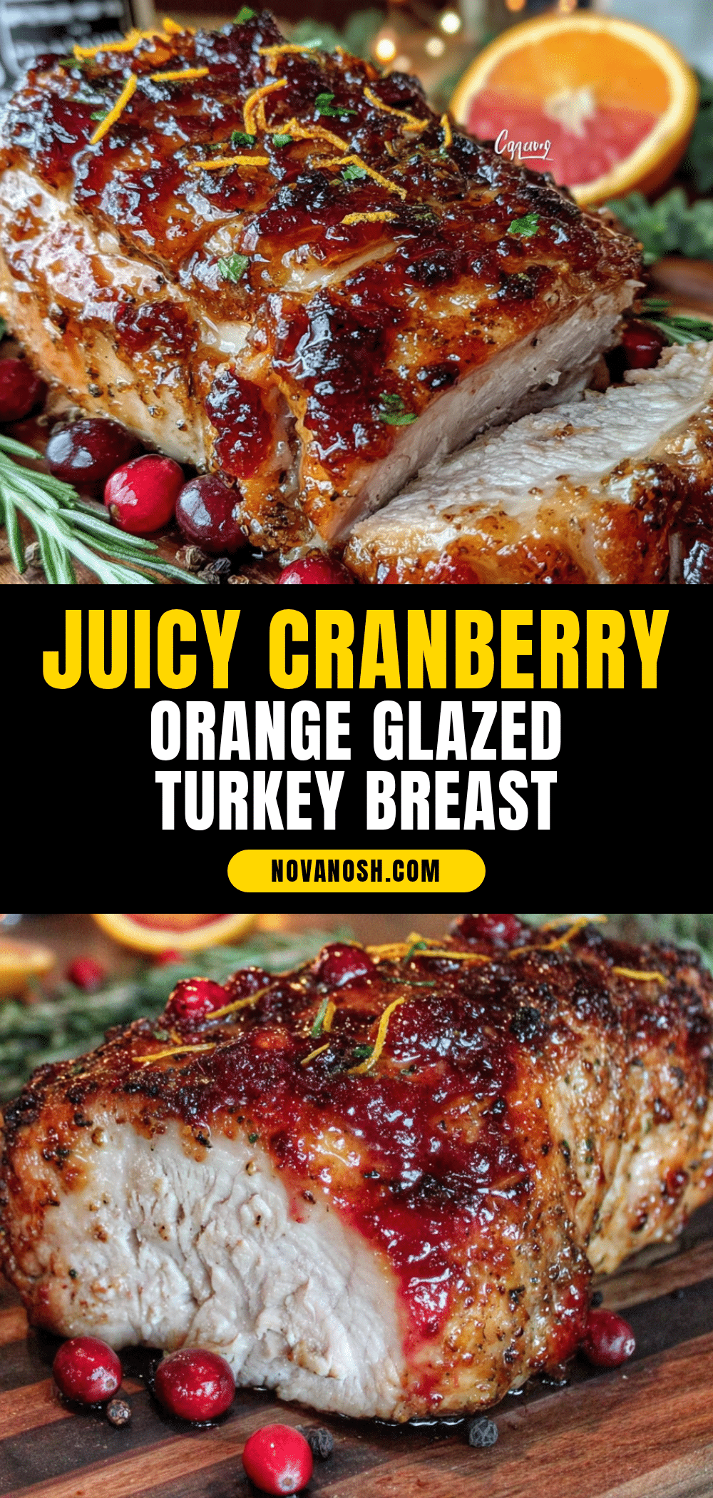 cranberry orange glazed turkey breast recipe