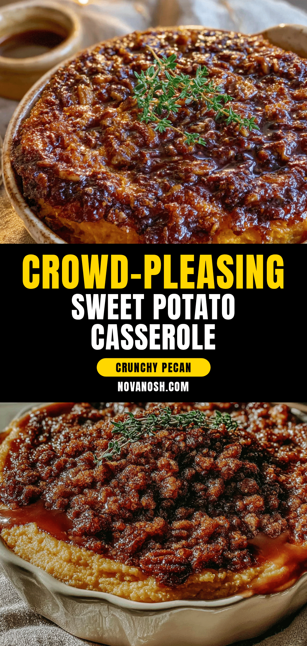 Sweet potato casserole with pecan streusel recipe